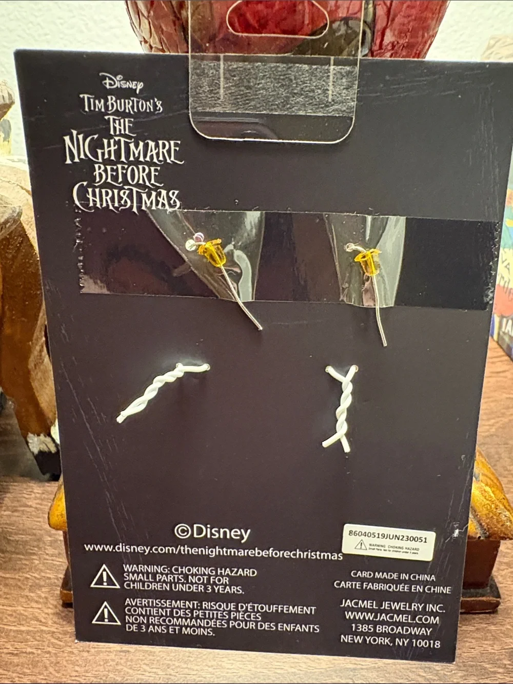 Disney The Nightmare Before Christmas Jack Skellington Drop Earrings NWT